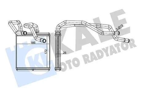 346650 Радиатор отопления Qashqai,X-Trail 07- KALE OTO RADYATOR підбір по vin на Brocar