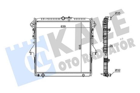 348450 Радіатор охолодження Ranger 3.2TDCi 14- KALE OTO RADYATOR підбір по vin на Brocar