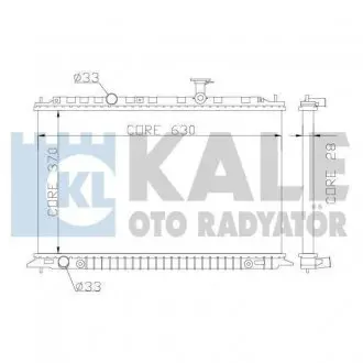 359100 Радиатор охлаждения Rio II 1.4/1.6 05- KALE OTO RADYATOR підбір по vin на Brocar