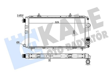 351795 Радіатор охолодження C15 1.8/1.9D 86-00 KALE OTO RADYATOR підбір по vin на Brocar