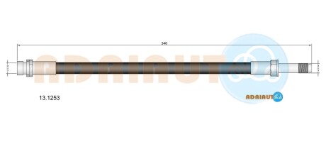 131253 Торм.шланг задн.Mondeo (универсал)-96 ADRIAUTO подбор по vin на Brocar