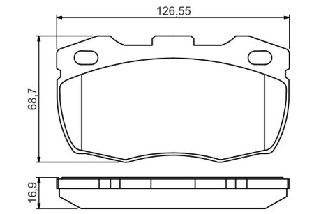 0986495269 Гальмівні колодки передн.Defender 90- BOSCH підбір по vin на Brocar