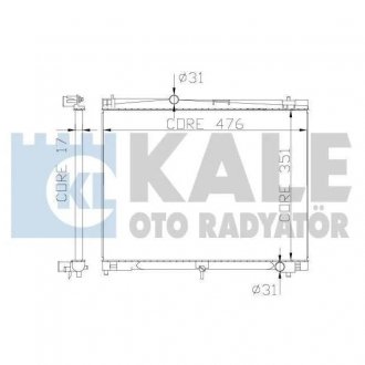 342215 Радиатор охлаждения Yaris 1.0/1.3 05- KALE OTO RADYATOR підбір по vin на Brocar