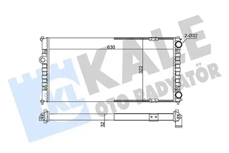 351230 Радіатор охолодження Polo,Seat 1.6/2.0 KALE OTO RADYATOR підбір по vin на Brocar
