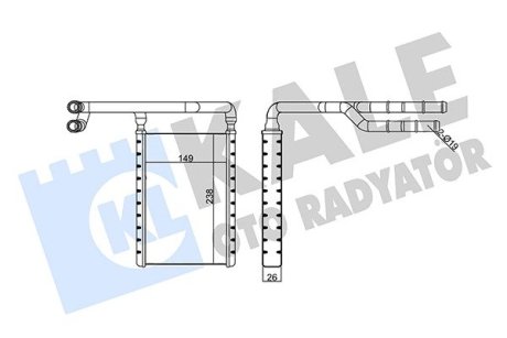 355205 Радиатор отопления Transit Custom 12- KALE OTO RADYATOR подбор по vin на Brocar