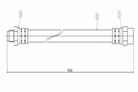 C800569A Шланг гальмівний зад. E39 (Універсал) Cavo підбір по vin на Brocar