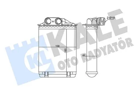 346355 Радіатор опалення 500,Panda,Ford Ka KALE OTO RADYATOR підбір по vin на Brocar