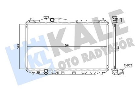 347550 Радиатор охлаждения Civic IX 1.8 12- KALE OTO RADYATOR підбір по vin на Brocar