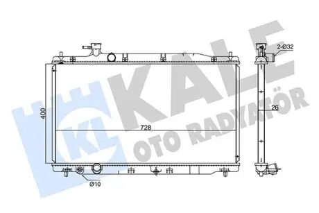 347720 Радіатор охолодження CR-V III 2.0 07- KALE OTO RADYATOR підбір по vin на Brocar