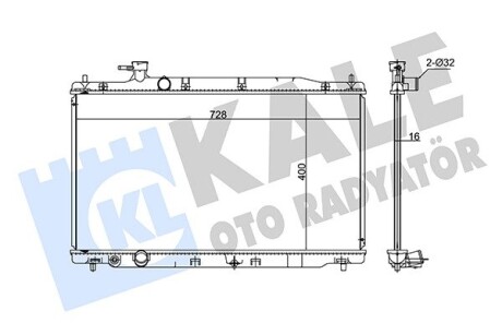 347730 Радиатор охлаждения CR-V III 2.4 07- KALE OTO RADYATOR подбор по vin на Brocar