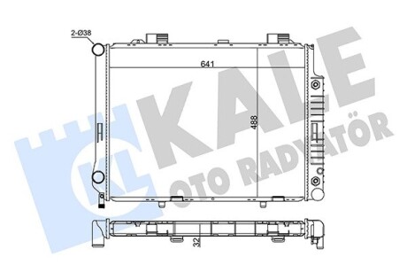 351600 Радиатор охлаждения W210 2.8/3.2 95- KALE OTO RADYATOR подбор по vin на Brocar