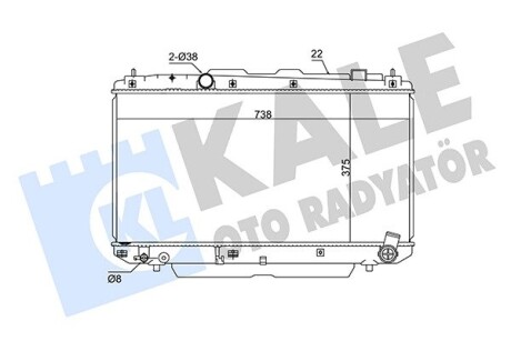 351825 Радіатор охолодження Rav 4 II 2.0D -1 KALE OTO RADYATOR підбір по vin на Brocar