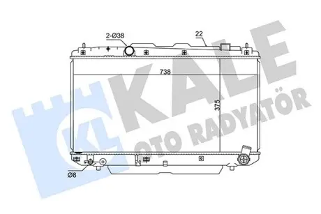 351825 Радиатор охлаждения Rav 4 II 2.0D -1 KALE OTO RADYATOR підбір по vin на Brocar