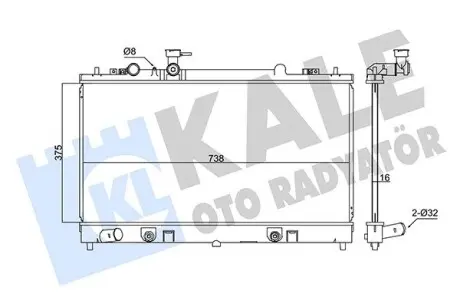 347885 Радіатор охолодження Mazda 6 2.0 07- KALE OTO RADYATOR підбір по vin на Brocar