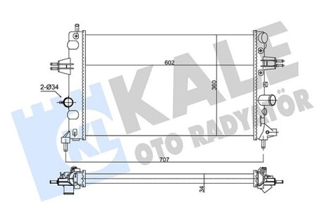 354105 Радиатор охлаждения Astra G 1.6 02- KALE OTO RADYATOR підбір по vin на Brocar