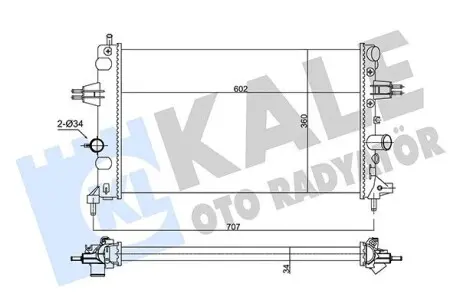 354105 Радиатор охлаждения Astra G 1.6 02- KALE OTO RADYATOR подбор по vin на Brocar