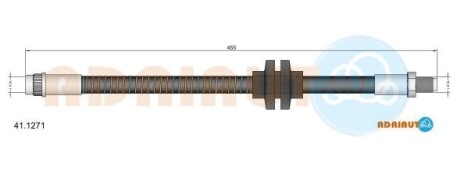 411271 Шланг гальмівний пер. Megane II -05 ADRIAUTO підбір по vin на Brocar
