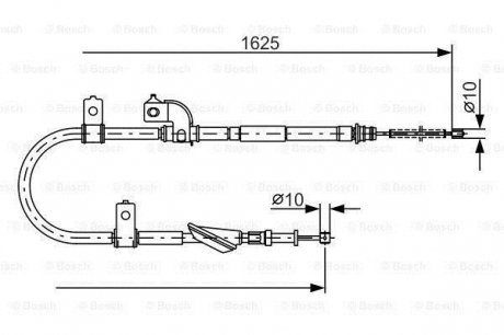 1987482081 Трос ручника Subaru Forester/Impreza 98-09 (L) BOSCH подбор по vin на Brocar