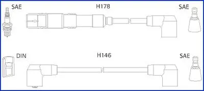 134756 Провід запалювання W124 260 300 M103 HITACHI підбір по vin на Brocar