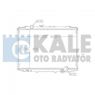 342290 Радиатор охлаждения H-100 2.5D 93- KALE OTO RADYATOR підбір по vin на Brocar