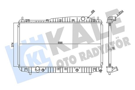 345885 Радіатор охолодження Evanda 2.0 02- KALE OTO RADYATOR підбір по vin на Brocar