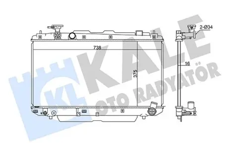 346215 Радиатор охлаждения Rav 4 II 2.0 0 KALE OTO RADYATOR підбір по vin на Brocar