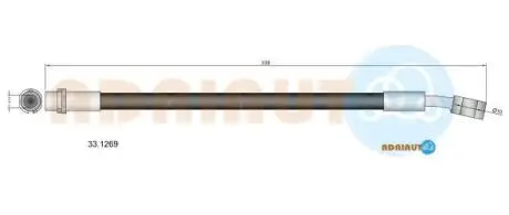 331269 Шланг тормозной передн.Meriva 03- ADRIAUTO подбор по vin на Brocar