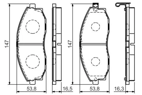 0986495065 Тормозные колодки передн. H-1 97- BOSCH підбір по vin на Brocar