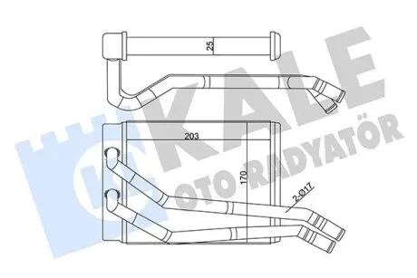 346555 Радиатор отопления Santa Fe I 01- KALE OTO RADYATOR подбор по vin на Brocar