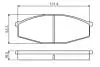 0986494566 Колодки тормозные (передние) Nissan Patrol 2.8/3.2 TD 79-98 BOSCH підбір по vin на Brocar
