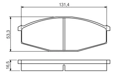 0986494566 Колодки тормозные (передние) Nissan Patrol 2.8/3.2 TD 79-98 BOSCH підбір по vin на Brocar
