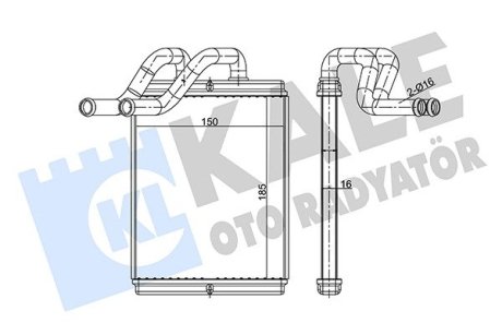 346780 Радиатор отопления Sorento I 02- KALE OTO RADYATOR подбор по vin на Brocar