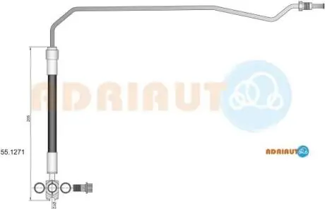 551271 Шланг торм. зад. пр. AUDI A6 -5 ADRIAUTO подбор по vin на Brocar