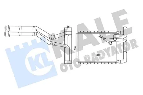 347395 Радіатор опалення i30,Kia Ceed KALE OTO RADYATOR підбір по vin на Brocar