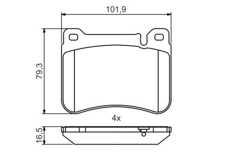 0986495471 Торм. пер. DB C203 AMG, CLK 209 BOSCH підбір по vin на Brocar