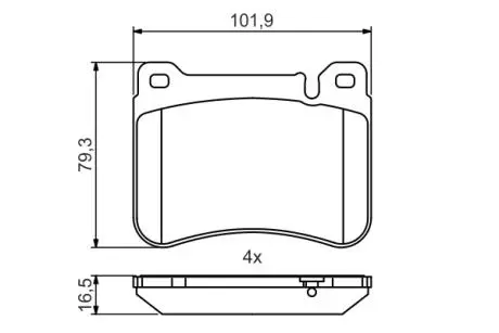 0986495471 Торм. пер. DB C203 AMG, CLK 209 BOSCH підбір по vin на Brocar