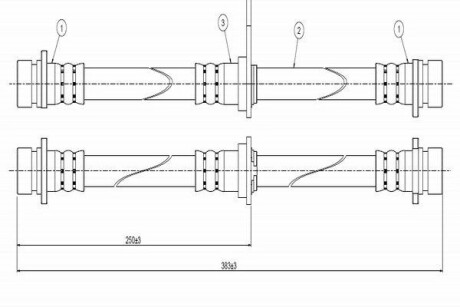 C800267A Шланг тормозной зад.Accord 93- Cavo подбор по vin на Brocar