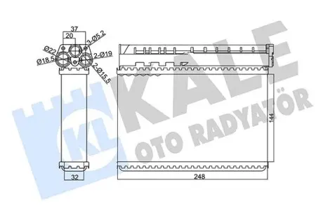 346270 Радіатор опалення 3 E36,5 E39 KALE OTO RADYATOR підбір по vin на Brocar