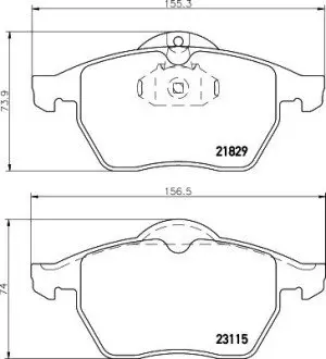 MDB1813 Колодки дискові Vectra B 95- MINTEX підбір по vin на Brocar