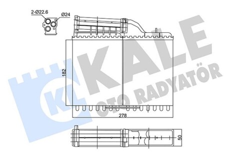 346465 Радиатор отопления 5 E34 88- KALE OTO RADYATOR підбір по vin на Brocar