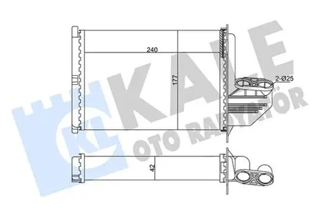 346470 Радіатор опалення 3 E36 91- KALE OTO RADYATOR підбір по vin на Brocar