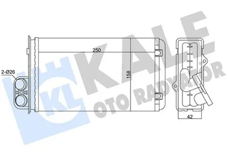 346305 Радіатор опалення 405 I,II KALE OTO RADYATOR підбір по vin на Brocar