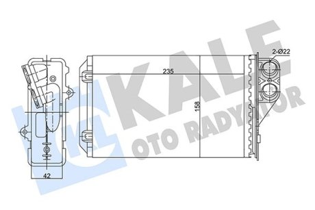 346475 Радиатор отопления C5 I 01- KALE OTO RADYATOR підбір по vin на Brocar