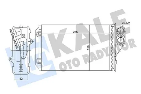 346475 Радиатор отопления C5 I 01- KALE OTO RADYATOR подбор по vin на Brocar