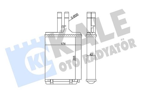 346675 Радиатор отопления Vectra B KALE OTO RADYATOR подбор по vin на Brocar