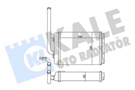 347090 Радиатор отопления Twingo I KALE OTO RADYATOR підбір по vin на Brocar
