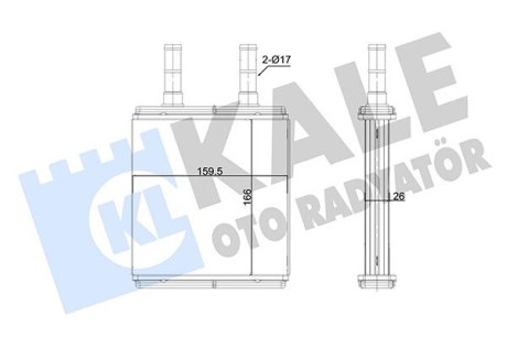 352110 Радиатор отопления Getz 02- KALE OTO RADYATOR подбор по vin на Brocar