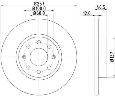 MDC1838 Диск пер. Opel Corsa D 1.0 MINTEX подбор по vin на Brocar