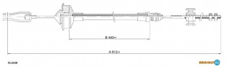 350108 Трос зчеплення 505 все 81- ADRIAUTO підбір по vin на Brocar