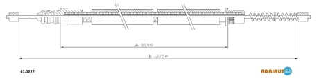 410227 Трос ручного тормоза 14,16 ADRIAUTO подбор по vin на Brocar